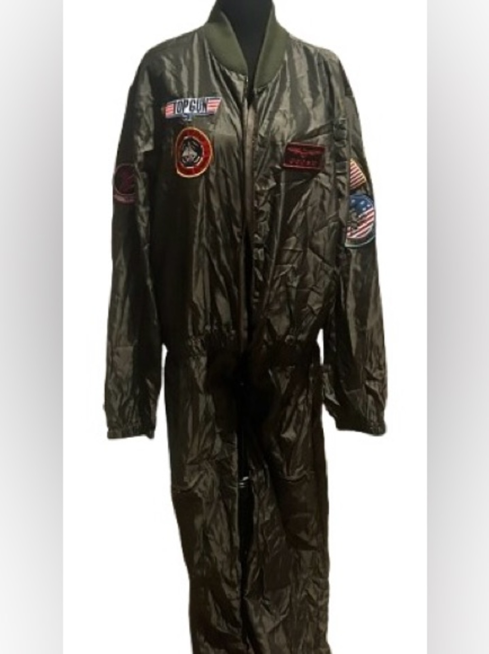 Leg Avenue Top Gun PARACHUTE Flight Suit Costume Jumpsuit - XL -Goose Patch Only